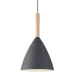 DFTP by Nordlux Pure 20 Luce Pendente Metallo e Legna Grigio | Adatto per E27