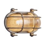 Nordlux Helford Luce Da Parete Ottone e Vetro Nichel | IP64 - Adatto per E27