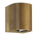 Nordlux Canto 2 Luce Da Parete Ottone Oro Up & Down 10.6W 500lm - 830 Luce Calda - 