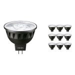 Confezione Multipack 10x Philips Master LED Faretti GU5.3 MR16 6.7W 440lm 60D - 930 Luce Calda | Miglior resa cromatica - Dimmerabile - Sostitutiva 35W