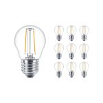 Confezione Multipack 10x Philips Corepro LED Bulbo E27 Pera Chiara 7W 806lm - 827 Bianco Molto Caldo | Sostitutiva 60W