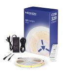 Noxion Strisce LED Naga 5 Metro Set completo - Smart Wifi - 24V - 320LEDs/m - COB - 8W/m - 965 Luce Del Giorno | 8mm - IP20 - Miglior Resa Cromatica