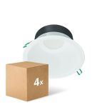 Confezione Multipack 4x Philips Downlight LED Coreline DN142B Aluminium Bianca 19.2W 2300lm 60D - 840 Bianco Freddo | Ritaglio 200mm - IP20 - Bianca Riflettore