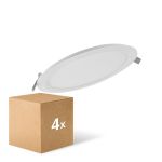 Confezione Multipack 4x Ledvance Downlight LED Slim Il Giro DN210 18W 1530lm 120D - 840 Bianco Freddo | 225mm
