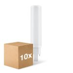 Confezione Multipack 10x Ledvance Dulux-D LED 10W - 830 Luce Calda -  | 4-Pin - Sostitutiva 26W