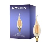 Noxion Lucent LED E14 Candela Filamento Ambra BA35 4.5W 400lm - 822 Bianco Molto Caldo | Dimmerabile - Sostitutiva 35W