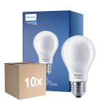 Confezione Multipack 10x Philips Classic LED Bulbo E27 Pera Ghiaccio 4.5W 470lm - 827 Bianco Molto Caldo | Sostitutiva 40W