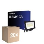 Confezione Multipack 20x Noxion Proiettore LED Beamy G3.1 Nero 50W 5500lm 110D - 830 Luce Calda -  | IP65 - Simmetrico 