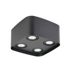 Eglo Soffitto Faretti Arenzano Acciaio Nero 18.8W 1380lm - 830 Luce Calda -  | Dimmerabile - Adatto per GU10