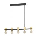 Eglo Luce Pendente Chieveley Acciaio Nero | IP20 - Adatto per 5x E27 