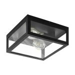 Eglo Parete e Luce da soffitto Amezola Acciaio Nero | IP44 - Adatto per 2x E27 