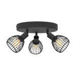 Eglo Luce da soffitto Sonni Acciaio Nero | IP20 - Adatto per 3x E14 
