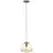 Brilliant Kaizen Luce Pendente Vetro Luce Pendente Metallo Nero Beige | 250mm - Adatto per 1x E27