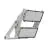 Ledvance Proiettore LED Max Radial 25 Aluminium Grigio 900W 185000lm 25D - 740 Bianco Freddo | IP66 - Simmetrico