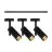 Nordlux Jerome Set completo 1-Fase Rail 1 Metro Nero | incl. 3x Faretti