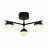 Nordlux Contina Luce da soffitto Metallo Nero | Adatto per 3x G9