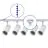 Set completo 1-Fase Rail 3 Metro Bianca | incl. 5x Faretti + GU10 2700K 3W Dimmerabile + Tappo Di Chiusura, Connettore di Alimentazione e I-Connettore