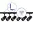 Bright Choice Set completo 1-Fase Rail L 1x 1,5 Metro Nero | incl. 6x Faretti + GU10 2700K 3W Dimmerabile + Tappo Di Chiusura, Connettore di Alimentazione e L -Connettore