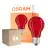 Confezione Multipack 6x Osram LED Star Classic Decor E27 Pera Filamento Ghiaccio 2.5W 45lm - Rosso | Sostitutiva 7W