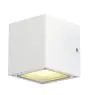 SLV Sitra Cube Luce Da Parete Aluminium Bianca | Esterni - IP44 - Adatto per 2x GX53 