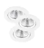 Confezione Multipack 3x Nordlux Faretti Fremont Metallo Bianca 4.5W 345lm 36D - 827 Bianco Molto Caldo | 85mm - IP23- Dimmerabile