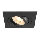 SLV New Tria 75 Faretti Aluminium Nero Piazza | Ritaglio 75mm - Adatto per 1x GU10 