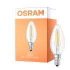 Osram Classic LED E14 Candela Filamento Chiara 4W 470lm - 827 Bianco Molto Caldo | 3 Step Dim - Sostitutiva 40W