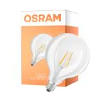 Osram LED Superstar E27 Globe G125 Filamento Chiara 11W 1521lm - 927 Bianco Molto Caldo | Miglior Resa Cromatica - Sostitutiva 100W
