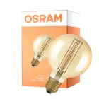 Osram Vintage 1906 LED E27 Globe Filamento Oro 95mm 5.8W 470lm - 822 Bianco Molto Caldo | Dimmerabile