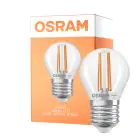 Osram Classic LED E27 Sferica Filamento Chiara 2.2W 470lm - 827 Bianco Molto Caldo | Sostitutiva 40W