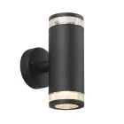 Nordlux Birk Luce Da Parete Aluminium Nero | IP44 - Adatto per 2x GU10