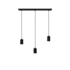 Calex Retro Luce Pendente Cordset Rettangolare Metallo Nero  |incl. cavo 2 Metro - Adatto per 3xE27