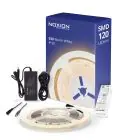 Noxion Strisce LED Naga 5 Metro Set completo - Smart Wifi - 24V - 120LEDs/m - 9.6W/m - 930 Luce Calda -  | 8mm - IP20 - Miglior Resa Cromatica - SMD2835