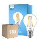 Confezione Multipack 10x Philips Corepro LED Bulbo E27 Pera Chiara 8.5W 1055lm - 827 Bianco Molto Caldo | Sostitutiva 75W