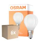 Confezione Multipack 6x Osram Classic LED E14 Sferica Filamento Ghiaccio 5.5W 806lm - 840 Bianco Freddo | Dimmerabile - Sostitutiva 60W