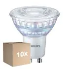 Confezione Multipack 10x Philips MASTER Value Faretti LED GU10 PAR16 5.5W 575lm 36D - 927 Bianco Molto Caldo | Miglior Resa Cromatica - Dimmerabile - Sostitutiva 80W