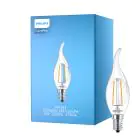 Philips Corepro LED Candela E14 Punta attorcigliata Filamento Chiara 2W 250lm - 827 Bianco Molto Caldo | Sostitutiva 25W