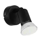 Eglo Luce Da Parete Buzz-LED Acciaio Nero 2.8W 250lm - 830 Luce Calda -  | IP20 - Incl. 1x GU10
