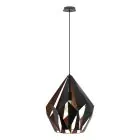 Eglo Luce Pendente Carlton 1 Nero, Rame | Adatto per E27
