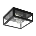 Eglo Parete e Luce da soffitto Amezola Acciaio Nero | IP44 - Adatto per 2x E27 