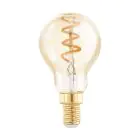 Eglo LED Sferica E14 Filamento Ambra 4W 145lm - 820 Bianco Molto Caldo | Dimmerabile - Sostitutiva 15W