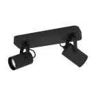 Eglo Luce da soffitto Sorego Acciaio Nero 2x2.8W 2x250lm - 830 Luce Calda -  | IP20 - Incl. 2x GU10