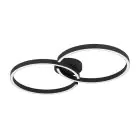 Eglo Luce da soffitto Amandolo Acciaio Nero 19.5W 2400lm - 827-865 Regolabile Bianca + RGB | Dimmerabile