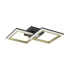 Eglo Luce da soffitto Calliera Acciaio Nero Oro 18.4W 2500lm - 840 Bianco Freddo | IP20 - Dimmerabile 